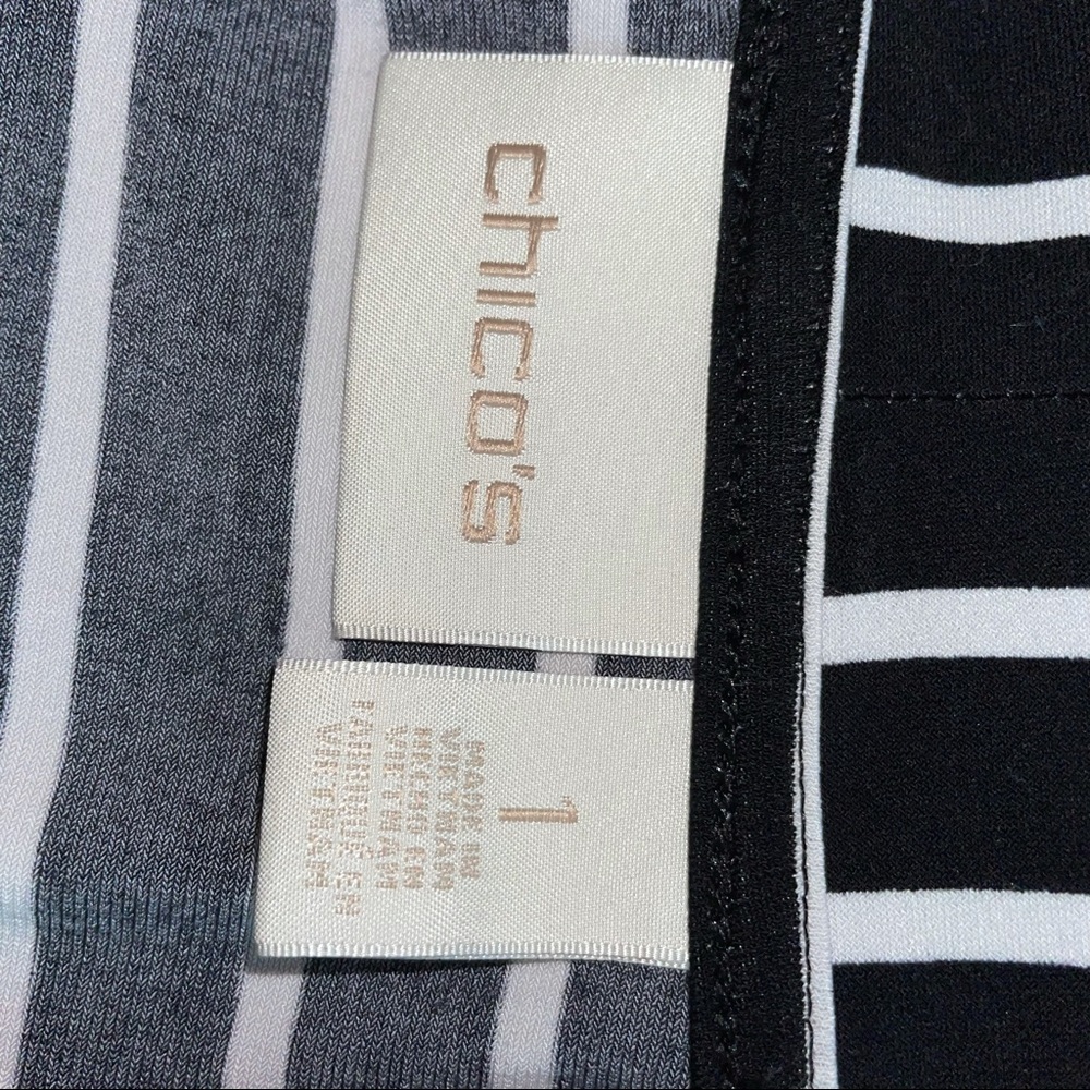 Chicos Striped cardigan size 1 - Picture 6 of 7